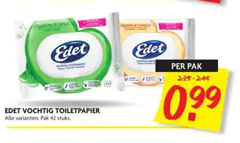 Dekamarkt Edet vochtig toiletpapier Alle varianten, Pak 42 stuks. aanbieding