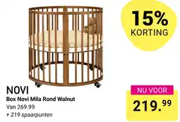 Van Asten BabySuperstore Box Novi Mila Rond Walnut aanbieding