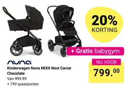 Van Asten BabySuperstore Kinderwagen Nuna MIXX Next Caviar Chocolate aanbieding