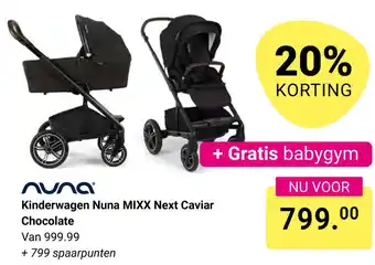 Van Asten BabySuperstore Kinderwagen Nuna MIXX Next Caviar Chocolate aanbieding