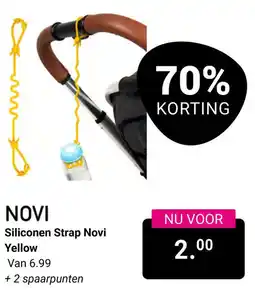 Van Asten BabySuperstore Siliconen Strap Novi Yellow aanbieding