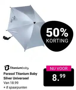 Van Asten BabySuperstore Parasol Titanium Baby Silver Universeel aanbieding