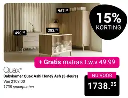 Van Asten BabySuperstore Babykamer Quax Ashi Honey Ash (3-deurs) aanbieding