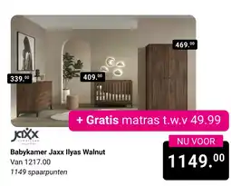 Van Asten BabySuperstore Babykamer Jaxx Ilyas Walnut aanbieding