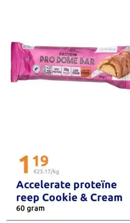 Action Accelerate proteïne reep Cookie & Cream aanbieding