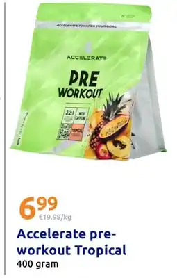 Action Accelerate pre- workout Tropical aanbieding