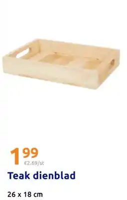 Action Teak dienblad aanbieding