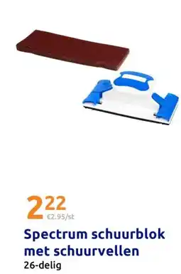 Action Spectrum schuurblok met schuurvellen aanbieding