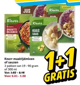 Hoogvliet Knorr maaltijdmixen of sauzen aanbieding
