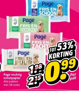 Hoogvliet Page vochtig toiletpapier aanbieding