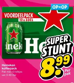 Hoogvliet Heineken kofferpack aanbieding