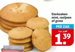 Hoogvliet Eierkoeken mini, rozijnen of grote aanbieding