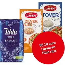 Hoogvliet Bij 10,- aan Lassie en Tilda rijst gratis bezorging aanbieding