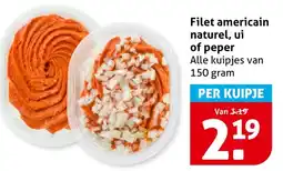 Hoogvliet Filet americain naturel, ui of peper aanbieding