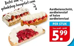 Hoogvliet Aardbeienschnitt, aardbeienslof of halve aardbeienvlaai aanbieding
