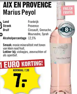 Dirck 3 Marius Peyol Coteaux d'Aix en Provence Rosé 75 cl aanbieding