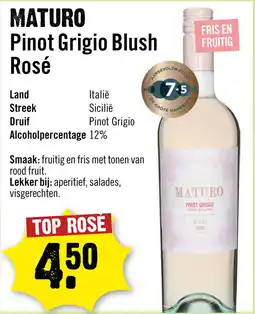 Dirck 3 Maturo Pinot Grigio Blush Rose 75 cl aanbieding