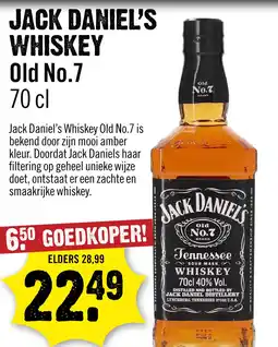 Dirck 3 Jack Daniel's Whiskey 70 cl aanbieding
