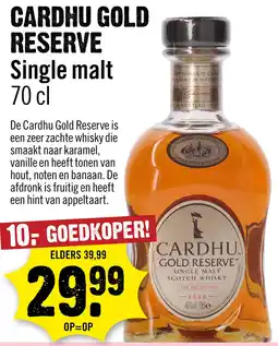 Dirck 3 Cardhu Gold Reserve Single Malt Whisky 70 cl aanbieding