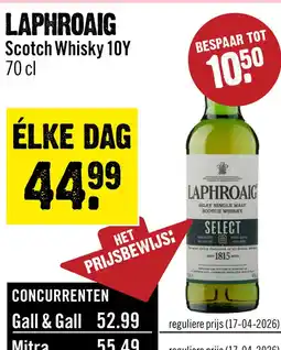 Dirck 3 Laphroaig 10 Year Old Islay Single Malt Scotch Whisky 70 cl aanbieding