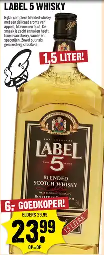 Dirck 3 Label 5 whisky 150 cl aanbieding