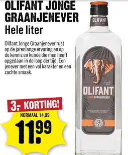 Dirck 3 Olifant Graanjenever 100 cl aanbieding