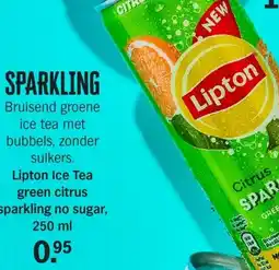 Allerhande Lipton Ice Tea green citrus sparkling no sugar aanbieding