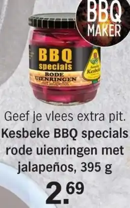 Allerhande Kesbeke BBQ specials rode uienringen met jalapeños aanbieding