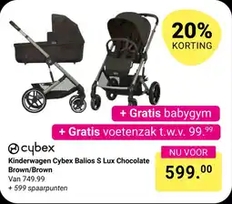 Van Asten BabySuperstore Kinderwagen Cybex Balios S Lux Chocolate Brown/Brown aanbieding