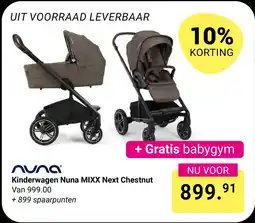 Van Asten BabySuperstore Kinderwagen Nuna MIXX Next Chestnut aanbieding