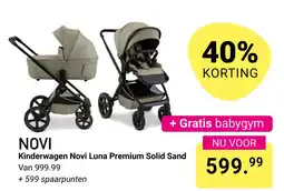 Van Asten BabySuperstore Kinderwagen Novi Luna Premium Solid Sand aanbieding