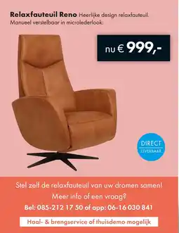 Woonsquare Relaxfauteuil Reno aanbieding