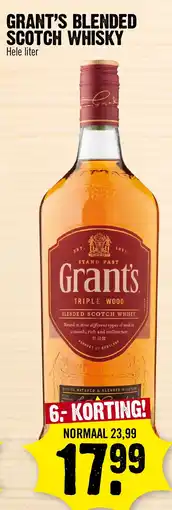 Super Dirck 3 Grant's blended scotch whisky aanbieding
