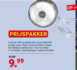Kluswijs Calex oplaadbaar lichtsnoer aanbieding