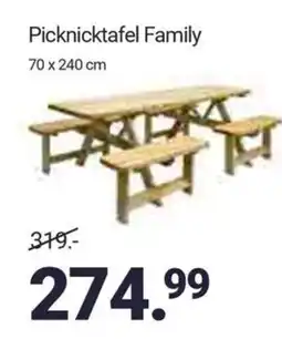 Inter Chalet Picknicktafel Family aanbieding