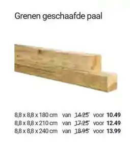 Inter Chalet Grenen geschaafde paal aanbieding