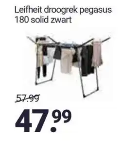 Inter Chalet Leifheit droogrek pegasus 180 solid zwart aanbieding