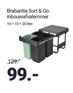 Inter Chalet Brabantia Sort & Go inbouwafvalemmer aanbieding