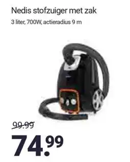 Inter Chalet Nedis stofzuiger met zak aanbieding