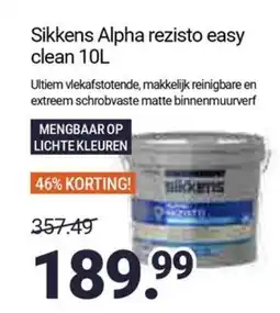 Inter Chalet Sikkens Alpha rezisto easy clean aanbieding