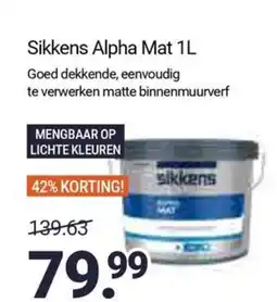 Inter Chalet Sikkens Alpha Mat 1 l aanbieding