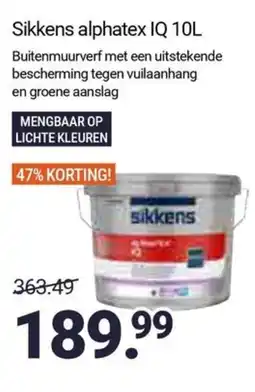 Inter Chalet Sikkens alphatex IQ aanbieding