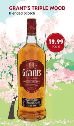uw topSlijter Grant's triple wood Blended Scotch aanbieding