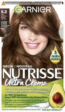 De Online Drogist Garnier Nutrisse Ultra Crème 5.3 Licht Goudbruin aanbieding