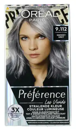 De Online Drogist L'Oréal Paris Préférence Les Vivids 9.112 Smokey Grey aanbieding