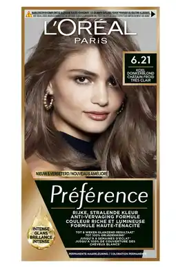 De Online Drogist L'Oréal Paris Préférence - 6.21 Koel Donkerblond aanbieding