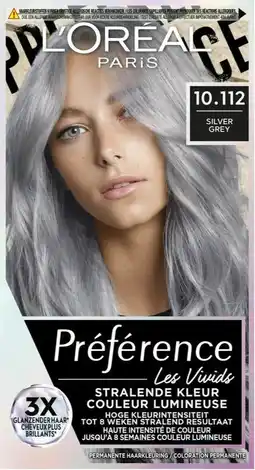 De Online Drogist L'Oréal Paris Préférence Les Vivids 10.112 Silver Grey aanbieding
