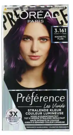 De Online Drogist L'Oréal Paris Préférence Les Vivids 3.161 Magnetic Plum aanbieding