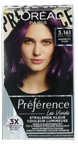 De Online Drogist L'Oréal Paris Préférence Les Vivids 3.161 Magnetic Plum aanbieding
