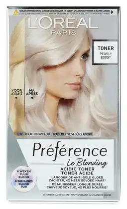 De Online Drogist L'Oréal Paris Préférence Le Blonding Toner Pearly Boost aanbieding